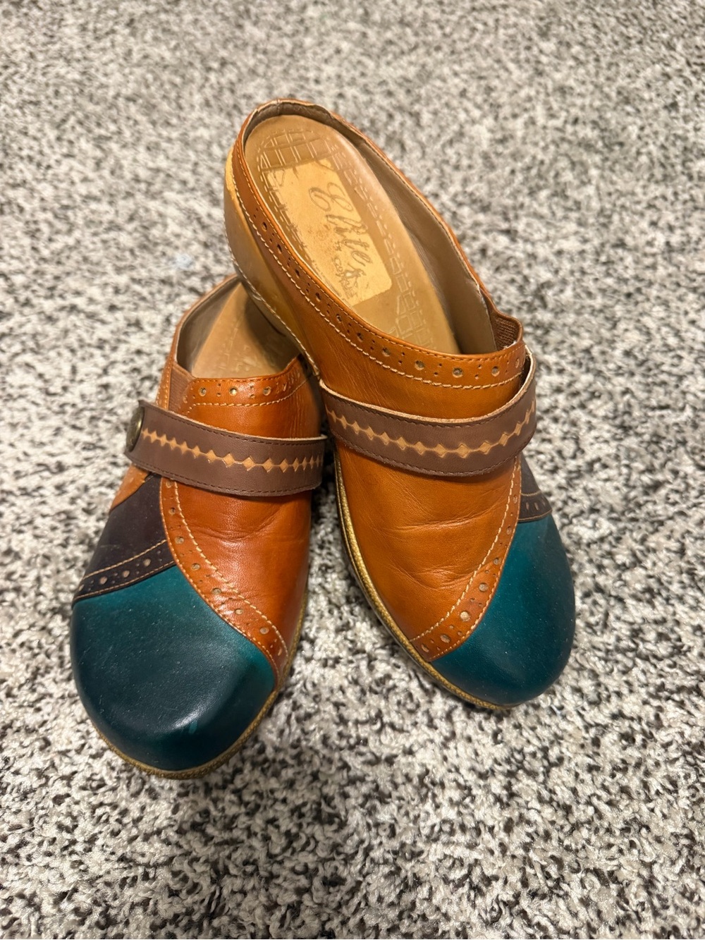 Colorful Elite by Corky’s Leather Clogs - Size 8